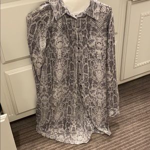 Equipment dress snakeskin print small/petite